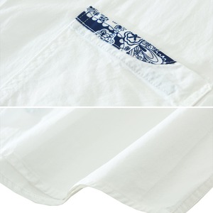 【M-3XL】Pattern Accent Short Sleeve Shirt / パターン アクセント 半袖 シャツ