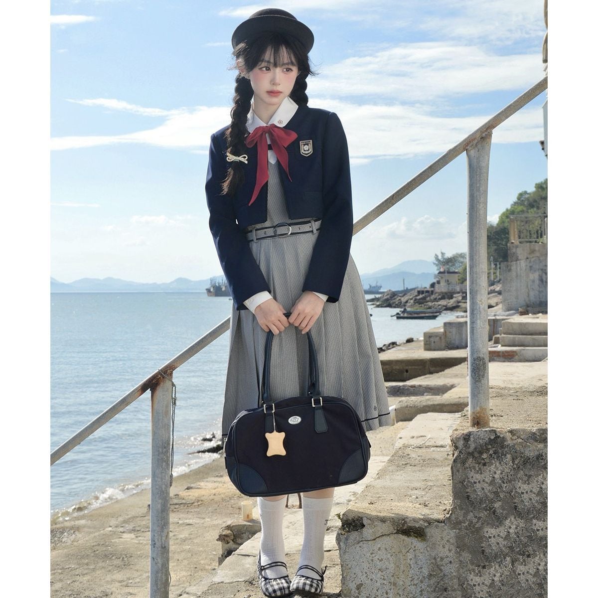 灯台の帰り道 〜グレンチェックプリーツ制服セット〜：ジャンパー