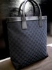 極美品13万◆GUCCI グッチ GG柄 ユニセックス A4対応 ビジネス可 キャンバスxレザー トート ハンド バッグ黒◆ A4対応で通勤通学にも大活躍