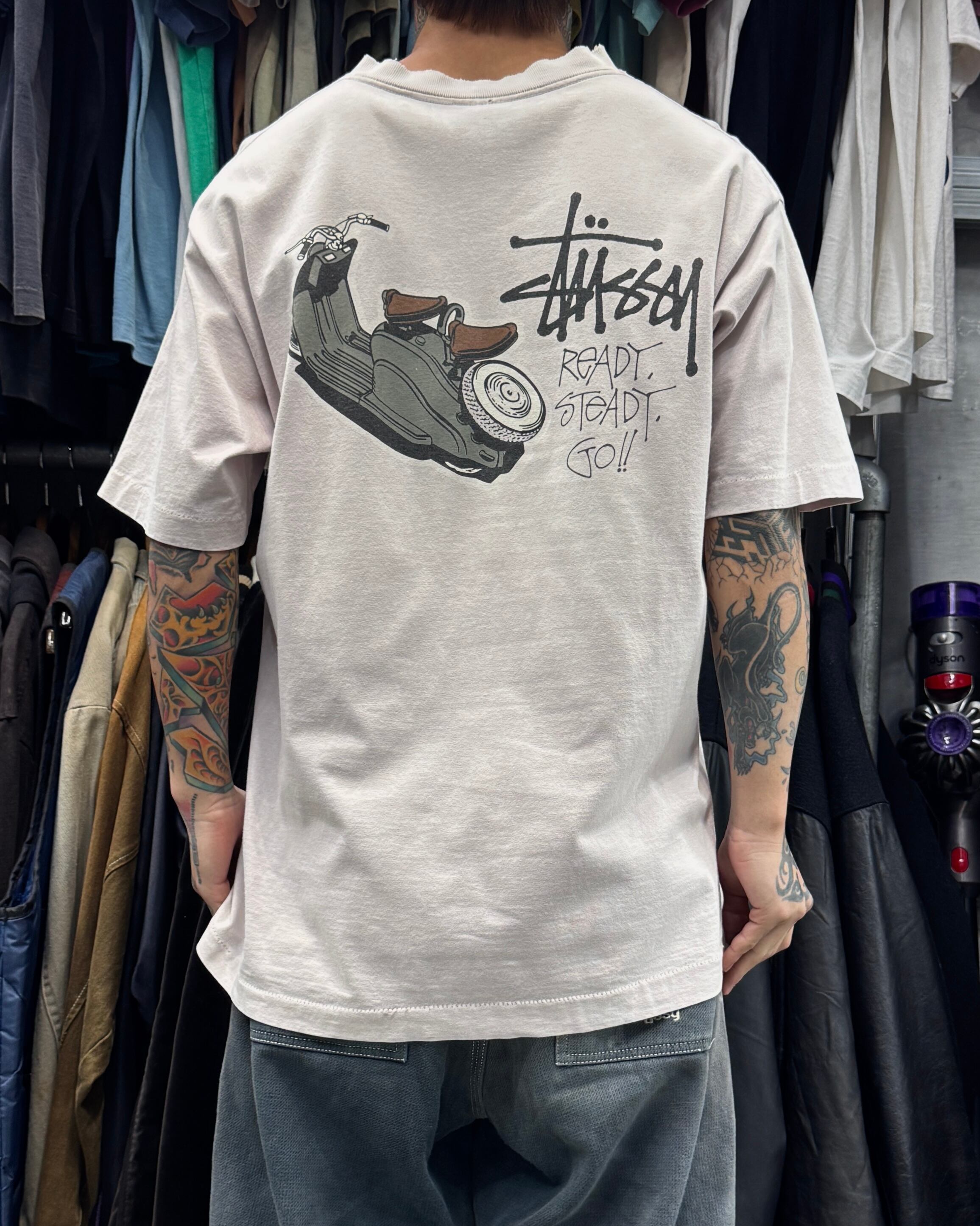 OLD STUSSY ベスパ Tシャツ 白タグ