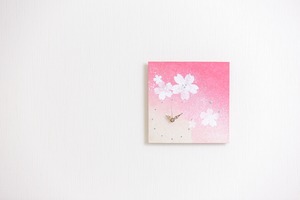 壁掛け手染め和紙時計　U4105