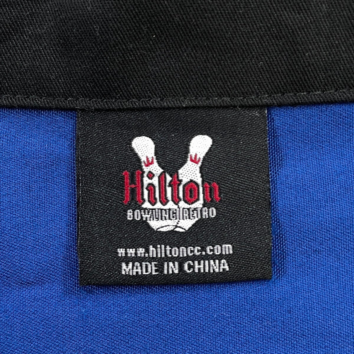 HILTON ヒルトン 開襟 ツートンカラー ボウリングシャツ メンズXL相当