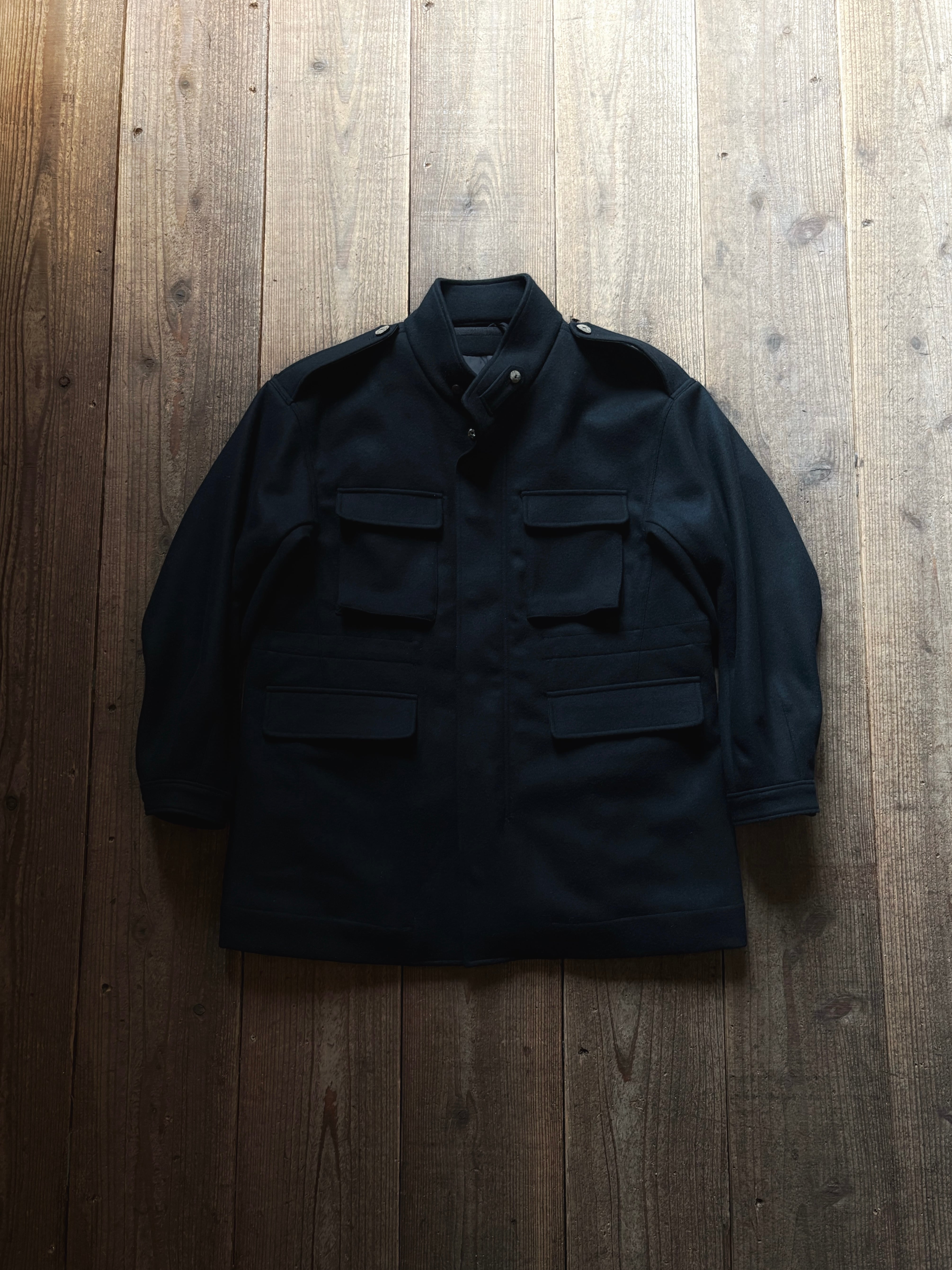 そーま様ANSNAM Ex. Chopped Collar Shirt CAHLUMN/Magazine Pocket Chain Stitch Open Collar Shirt｜Daytona