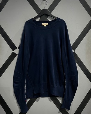 【X VINTAGE】“Burberry” Motorcycle Gimmick Pullover Knit