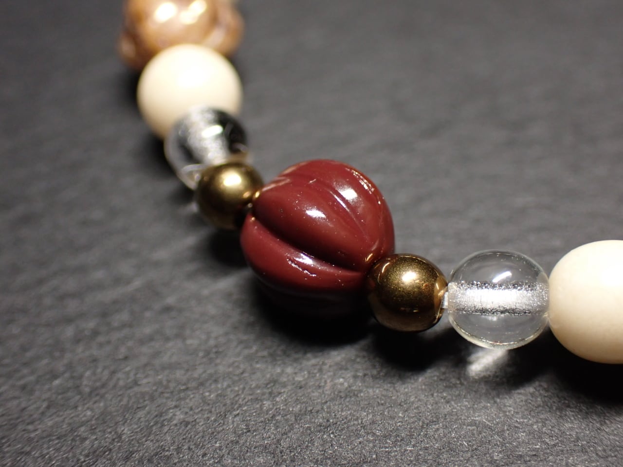 チェコビーズブレスレット《15.5cm》 G-BCL089 ハンドメイド ガラス