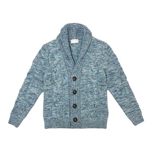 Settefili Cashmere(セッテフィーリカシミア) Wool-Cashmere Shawl Color Cardigan(TRC5CA/CM.CM38)/SAX