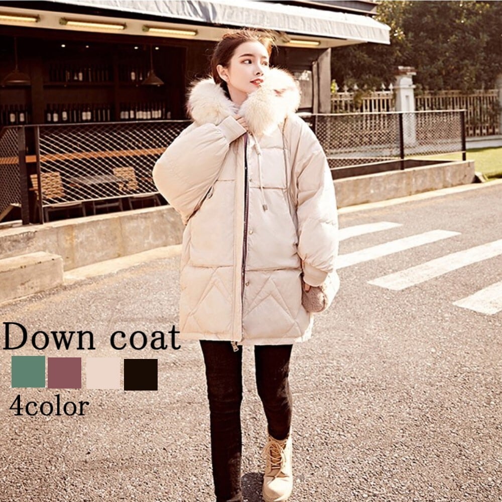 即納&送料無料】 ボリュームダウンジャケット レディース ダウンコート