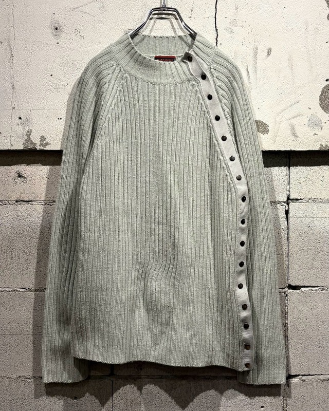 【Caka otto】 “変形” Gimmick Vintage Knit Raglan Sleeve Knit