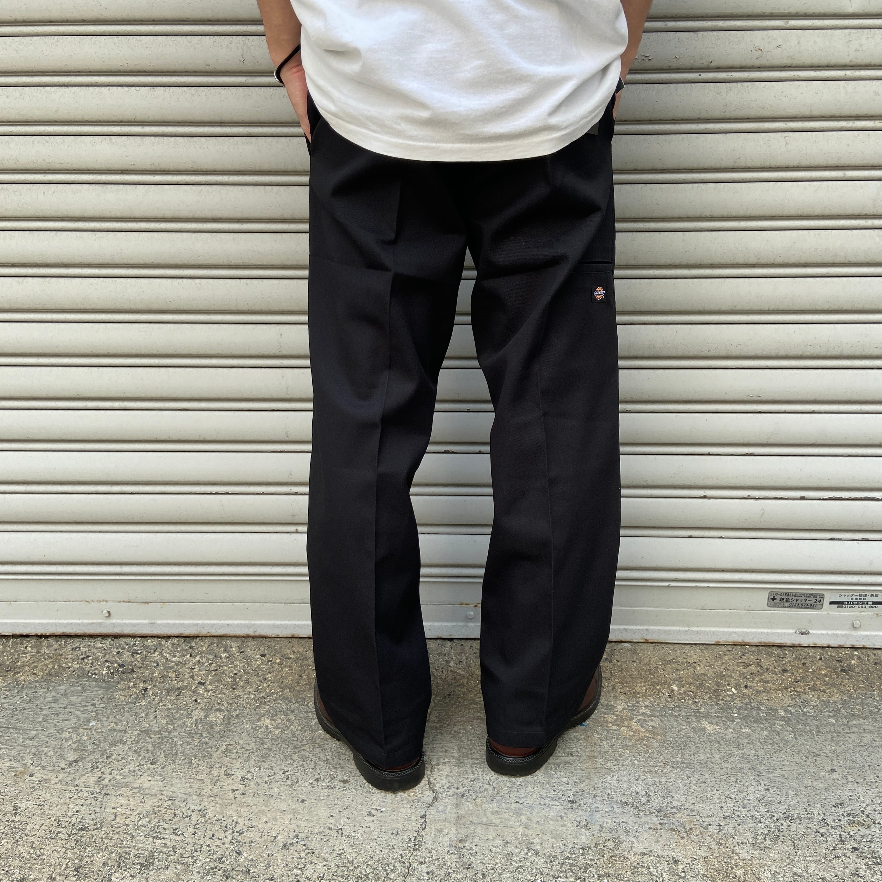 Dickies 未使用品 ダブルニーワークパンツ 黒 W30L30ルーズ