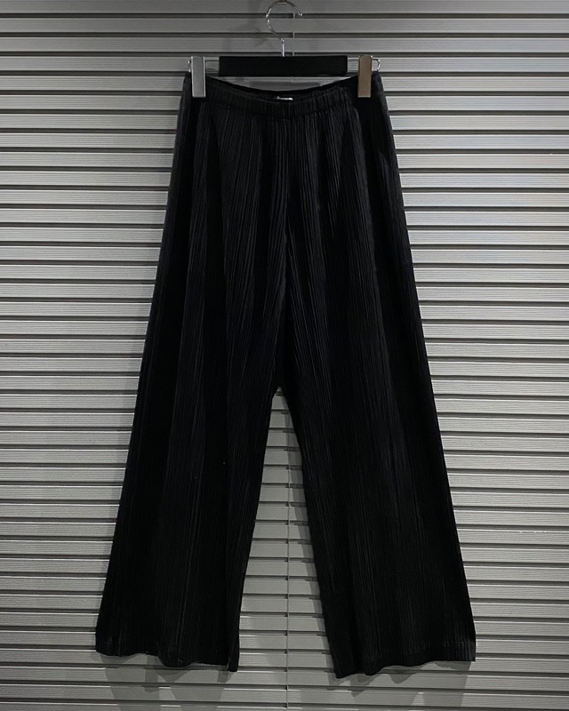 【X VINTAGE】“PLEATS PLEASE ISSEY MIYAKE” Black Color Wide Pleats Pants