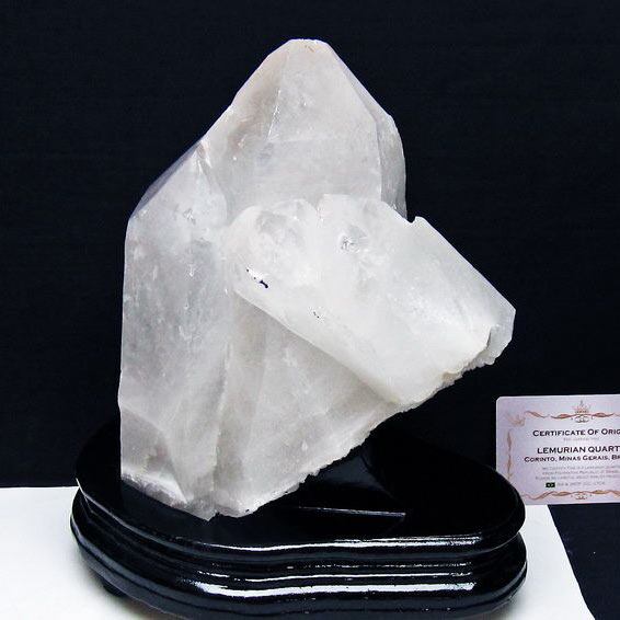 3Kg 水晶クラスター 原石 ブラジル ミナスジェライス州 コリント産 レムリアンシード 一点物 台座付属 192-698