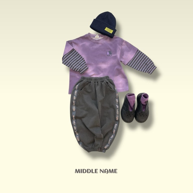 《送料無料》予約:ハニードレープレイヤードT【MIDDLENAME】※ジュニアサイズ