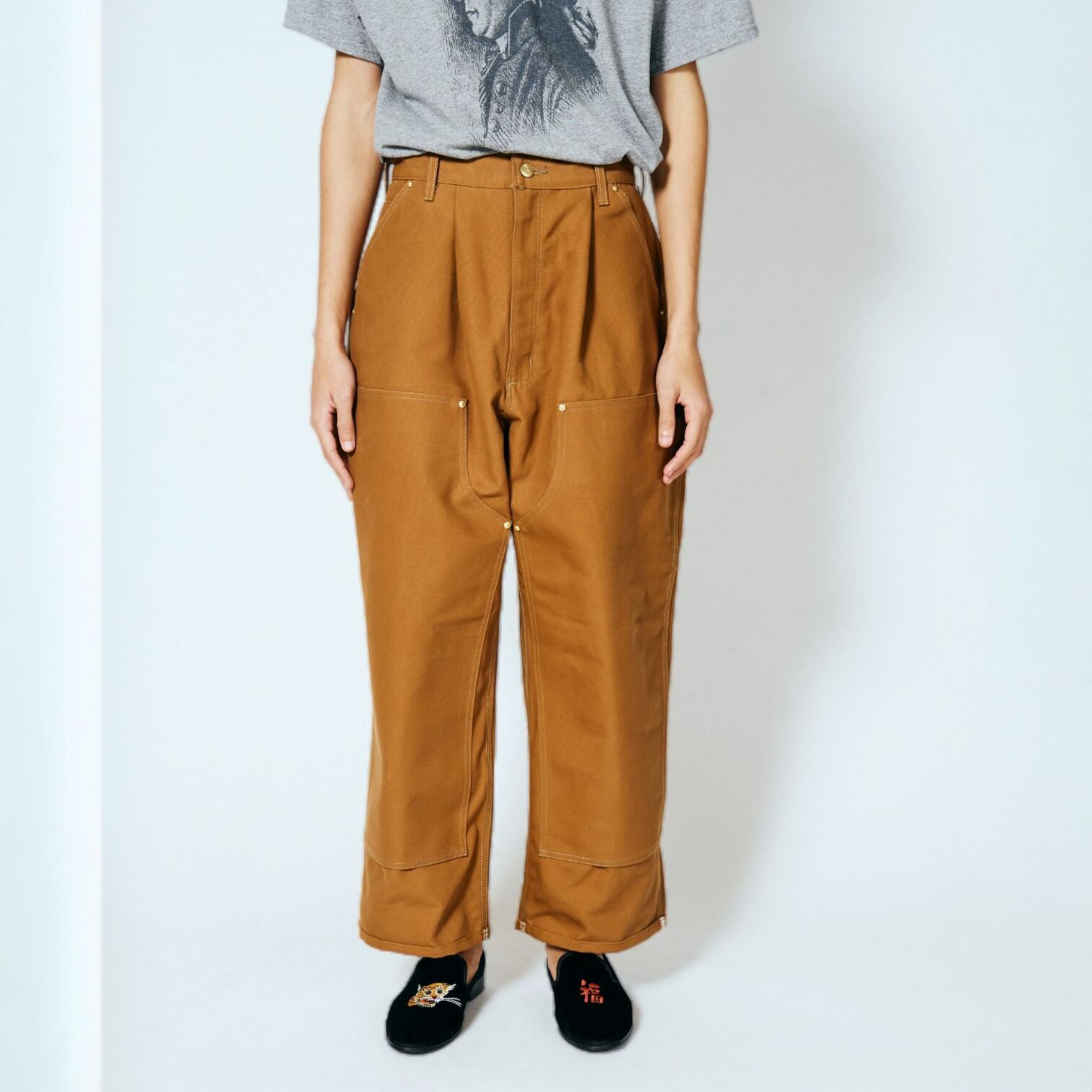 THRIFTY LOOK / ”US CARHARTT”ONE-TUCK PAINTER DOUBLE-KNEE PANTS