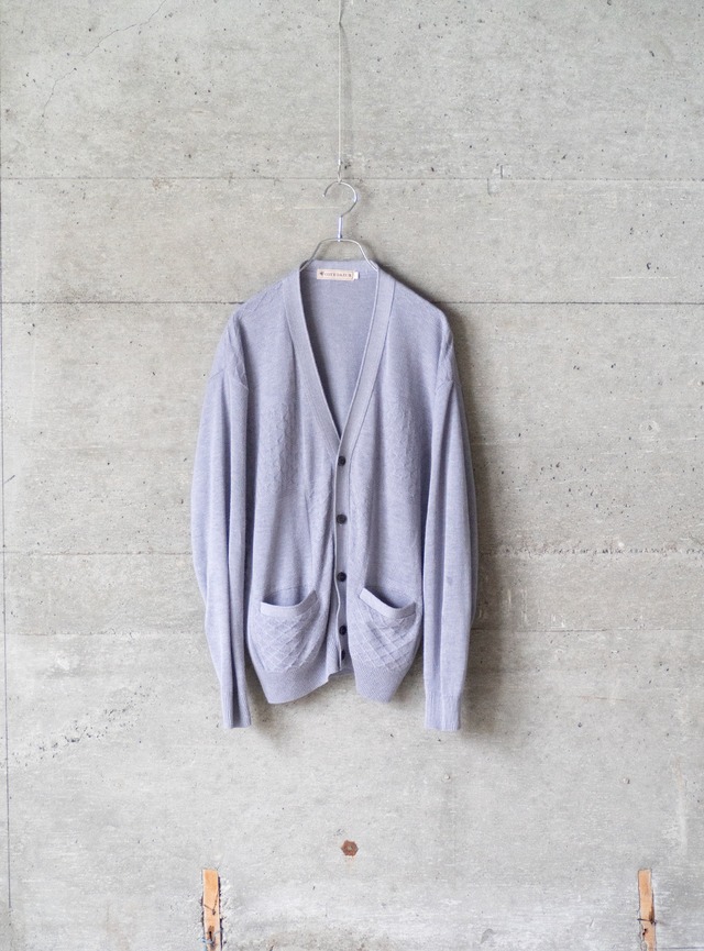 "COTE D'AZUR" 1990s Acrylic linen v-neck cardigan