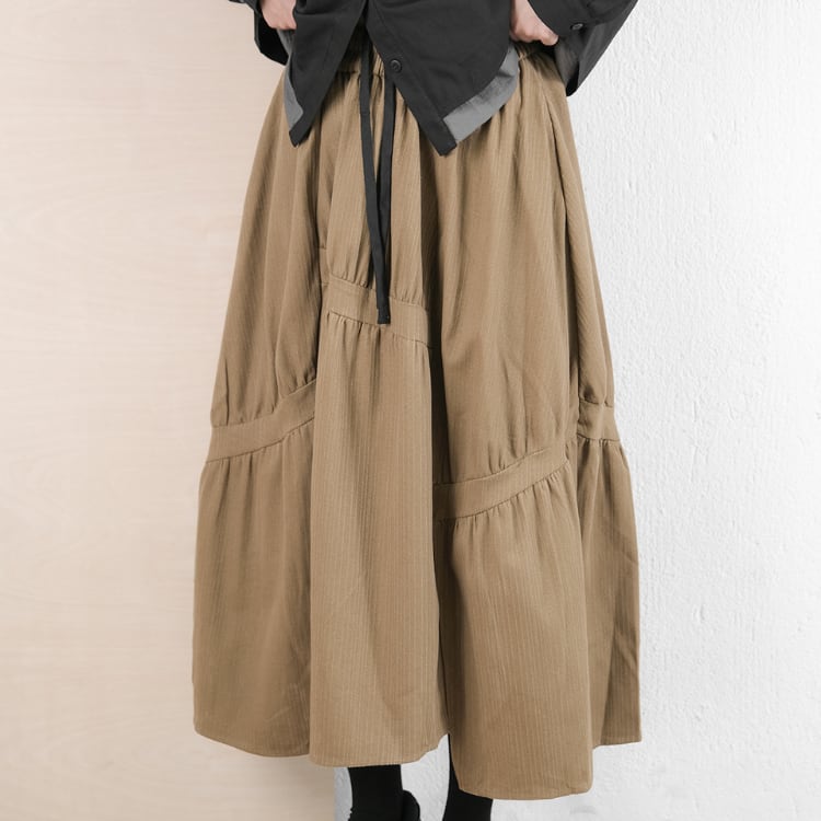 ドローストリング ティアード スカート ◆2col R30272