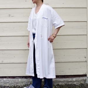 Vintage Medical Gown / ヴィンテージ メディカル コットン ガウン ・刺繍入り