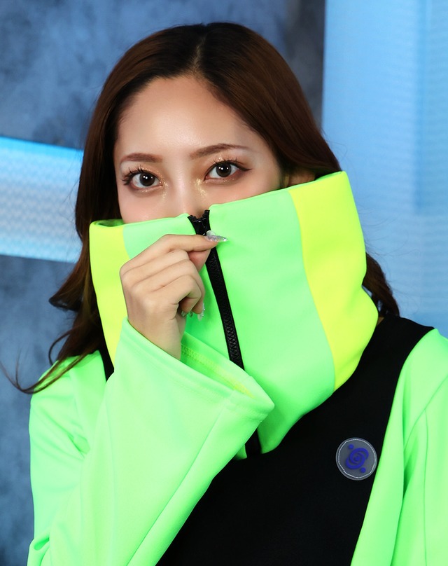 Zip Neck Warmer II【GREEN×YELLOW】/AIKA ELECTRONICS