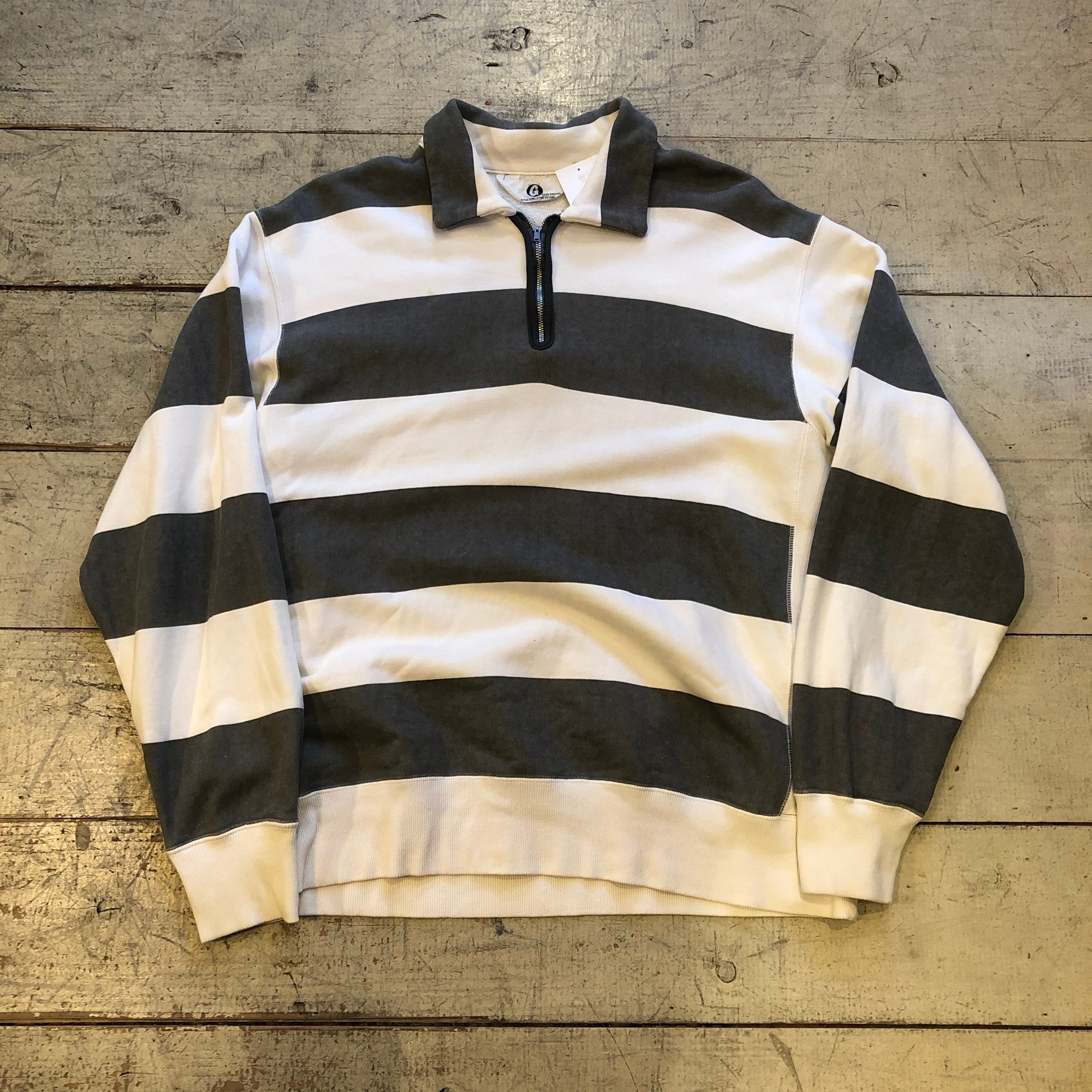 90s GOOD ENOUGH border half zip sweat | What'z up