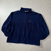 “90s Eddie Bauer” navy fleece