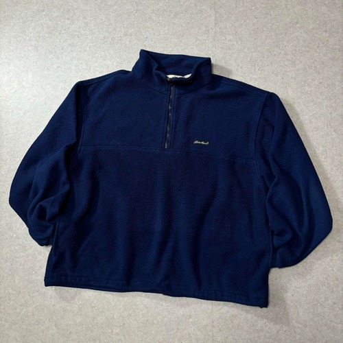 “90s Eddie Bauer” navy fleece