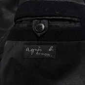 90s 00s フランス製 agnes b. homme アニエスベー オム メルトン ウール チェスターコート サイズ 1 /ブラック/ビンテージ/オールド