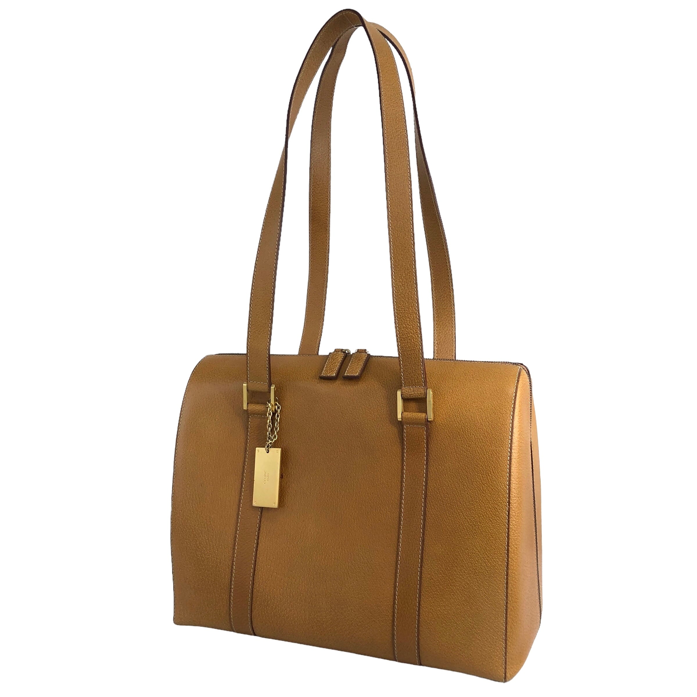 CELINE セリーヌ ショルダーバッグ キャメル ロゴチャーム CELINE セリーヌ ショルダーバッグ キャメル ロゴチャーム