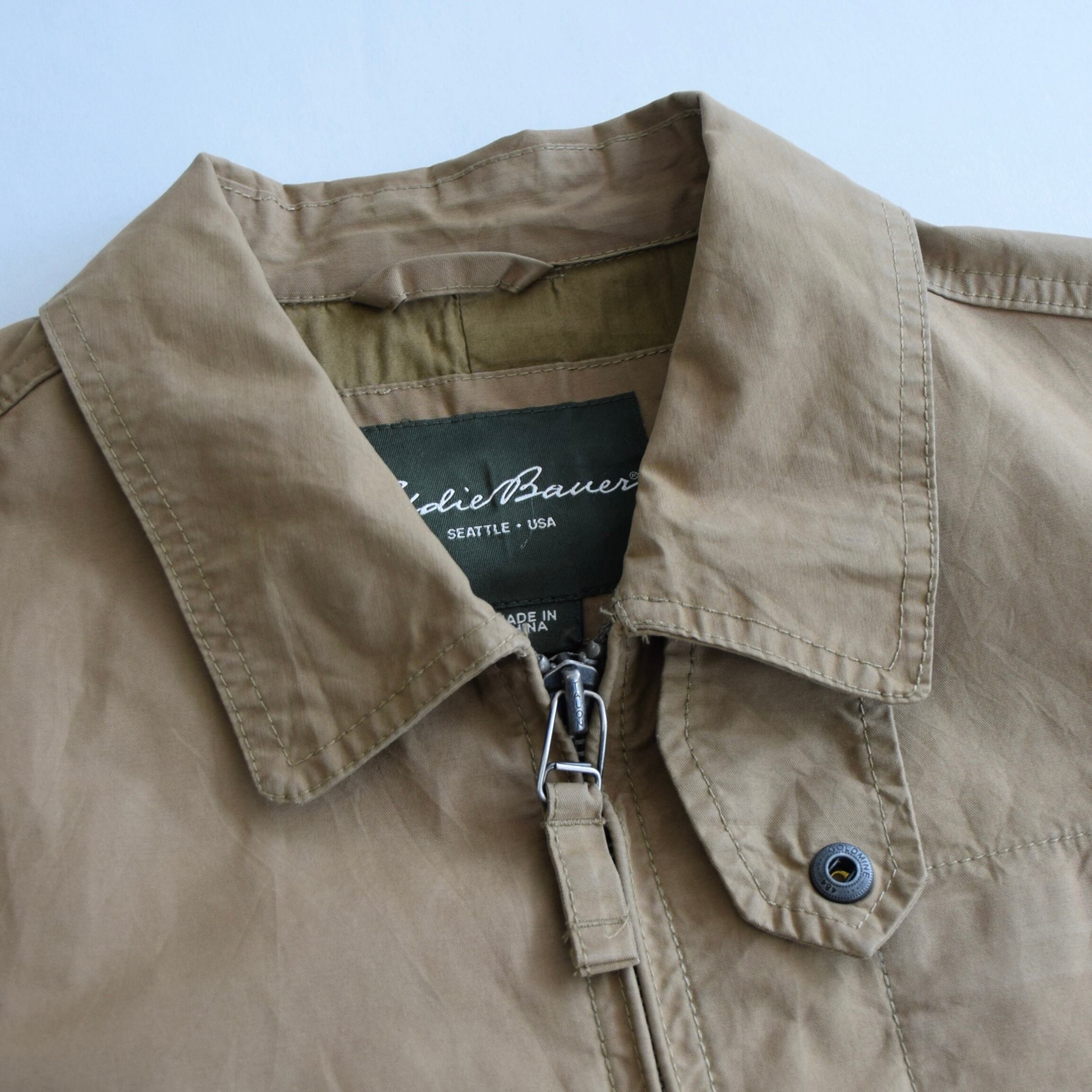 エディーバウアー　ワークジャケット　ヴィンテージ　アメリカ古着　L相当 2864 Eddie Bauer スイングトップ ジャケット メンズ L ブラウン ワーク