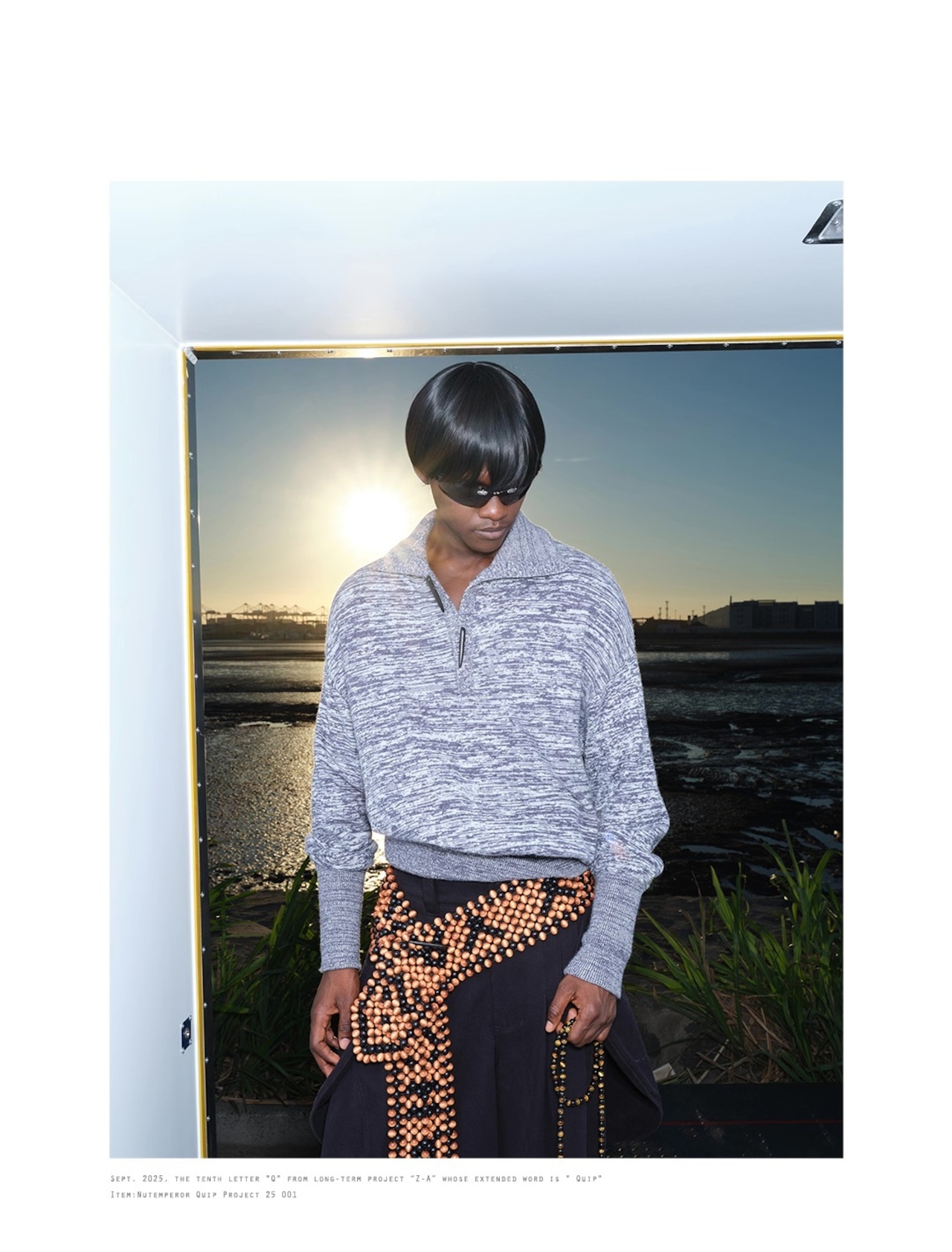 NUTEMPEROR Quip Project 011 Hand-Beaded Wood Belt