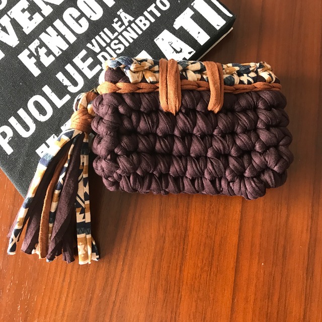 ズパゲッティ オルテガ柄 ポーチ タッセルチャーム つき Ours Polaire ズパゲッティ オルテガ柄 ポーチ タッセルチャーム つき Ours Polaire