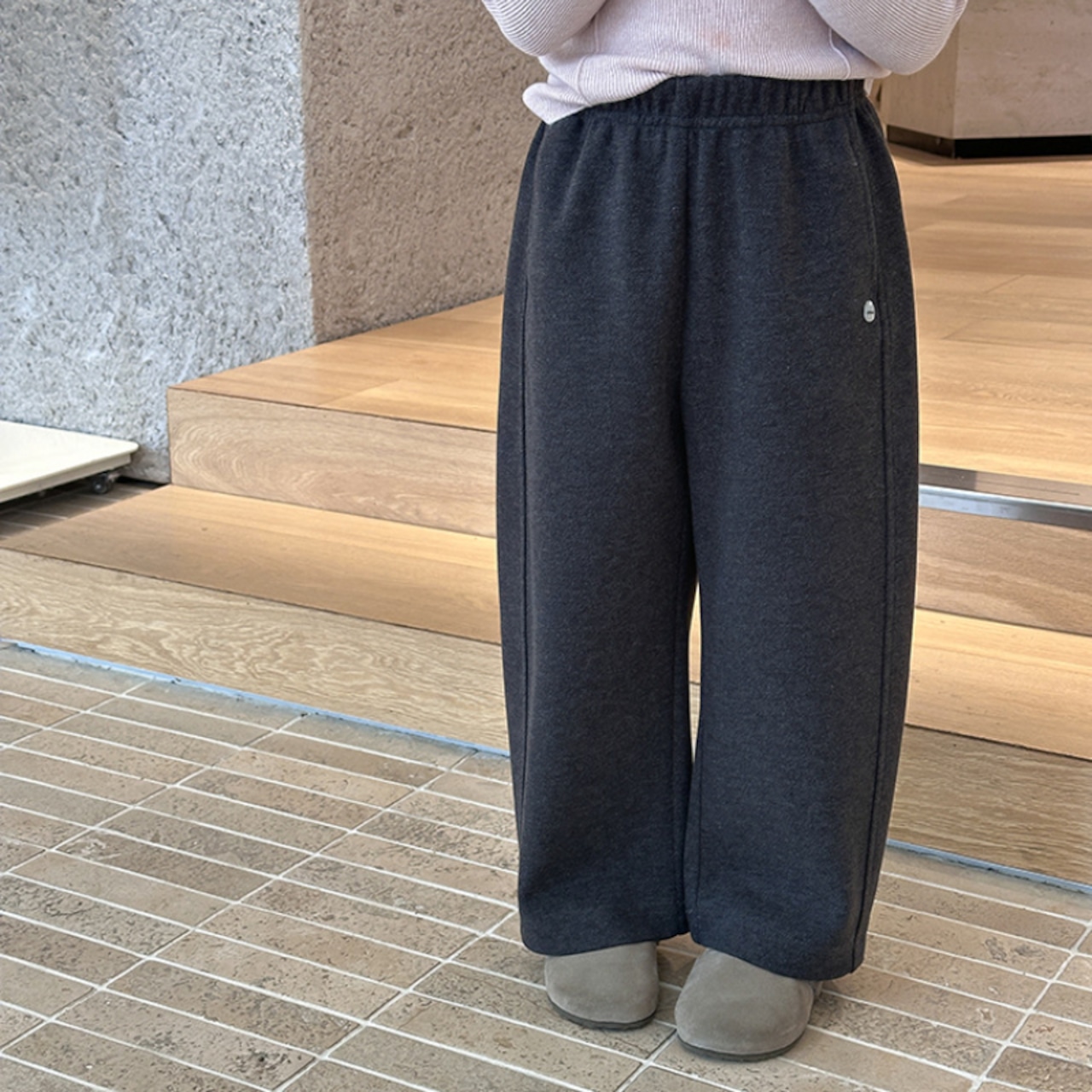 秋韓国風ツイルパンツ