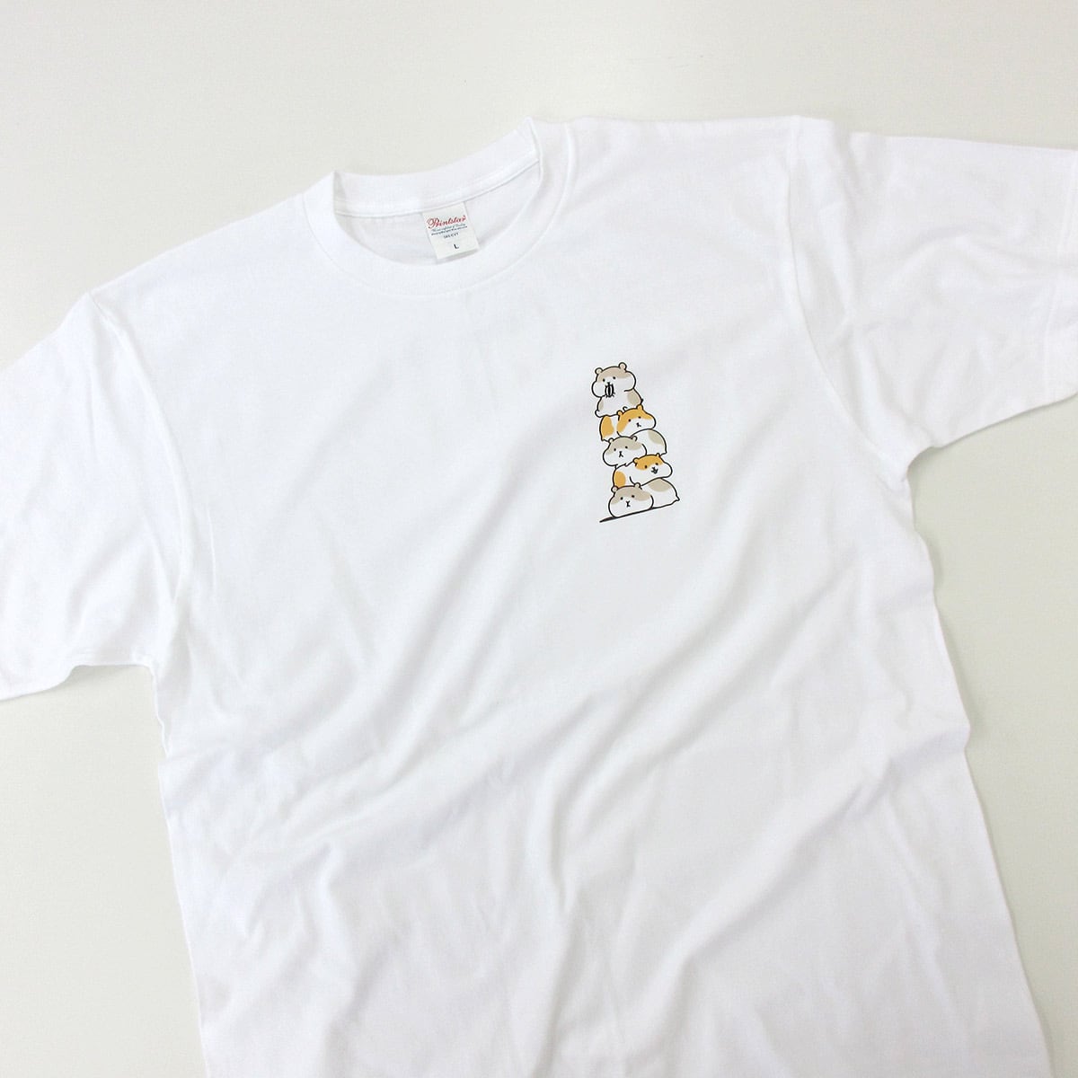 ハムタワー 五重のハム ハムスター Tシャツ am94 かわいい ハム イラスト アニマルtシャツ