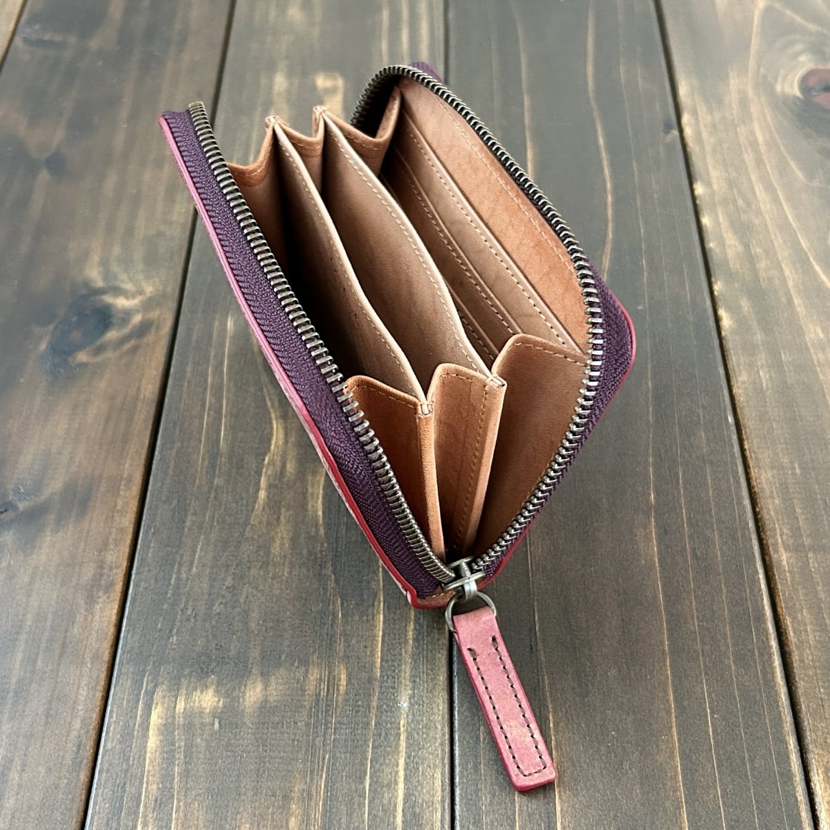HORWEEN シェルコードバン スタンプ ミドルウォレット バーガンディ HORWEEN シェルコードバン スタンプ ミドルウォレット バーガンディ