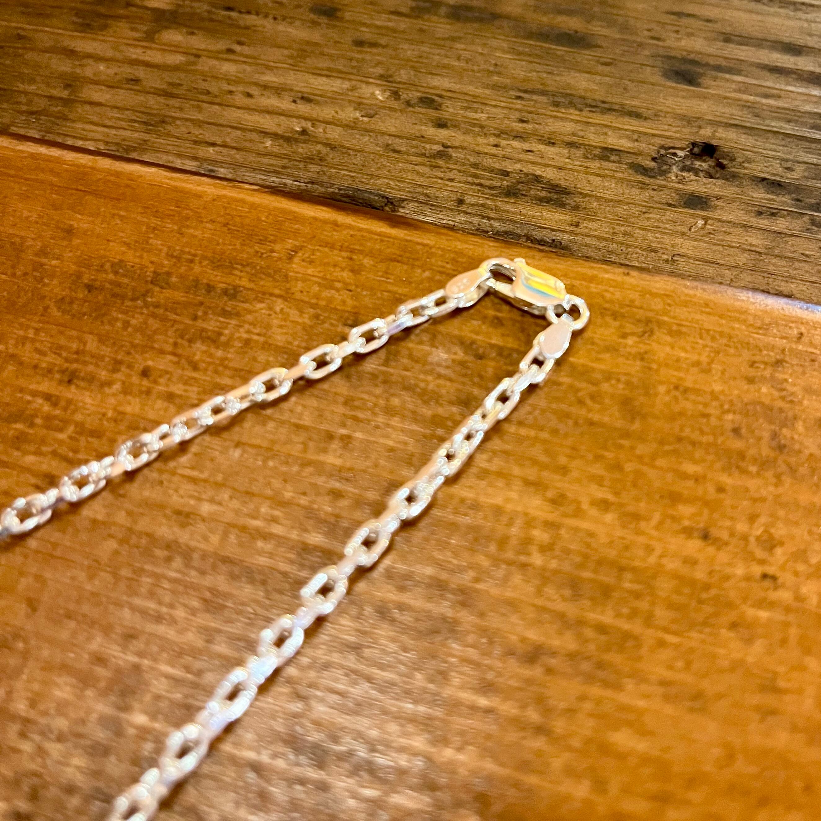 カットアズキチェーン タイプ100-4c 60cm シルバーネックレス カットアズキチェーン タイプ100-4c 60cm シルバーネックレス