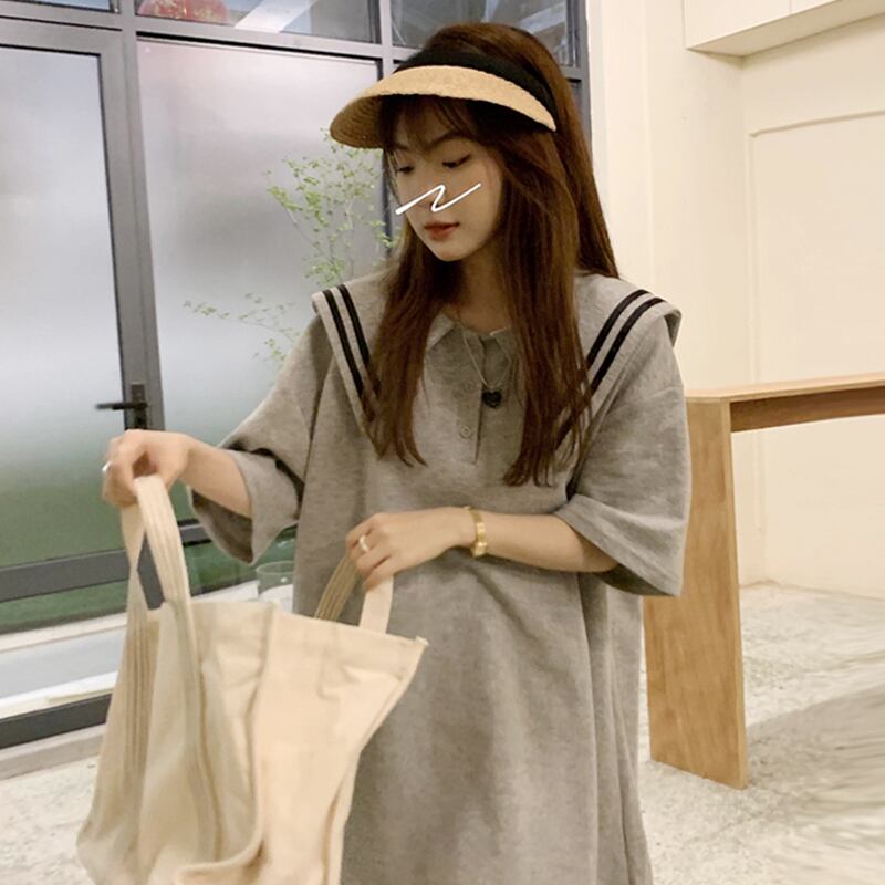 シャツ レディースサマーグレーTシャツ ルーズトップス 夏物 試着室43460100913