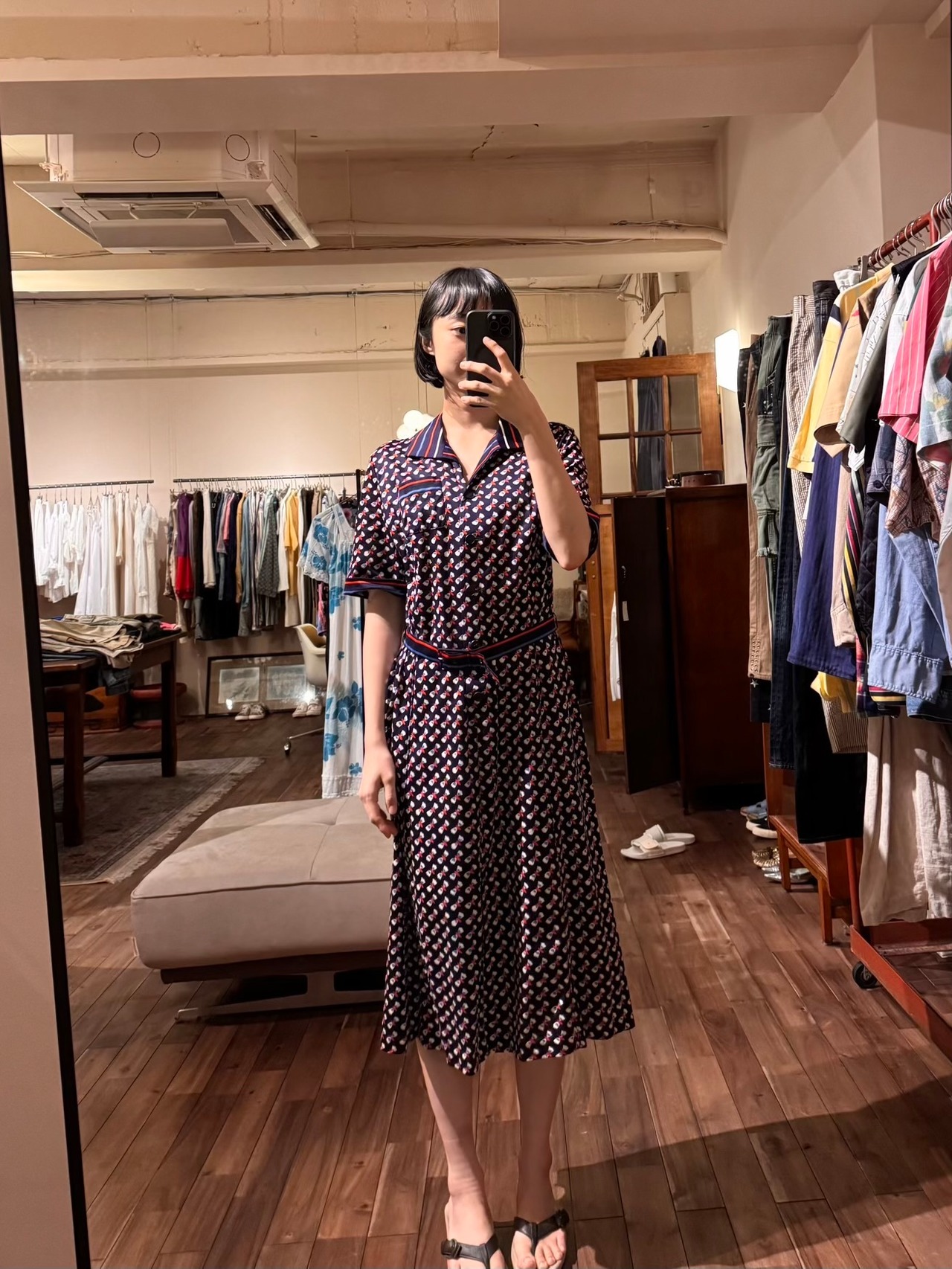 1970's~80'S HANRO SWISS製 ヴィンテージドレス
