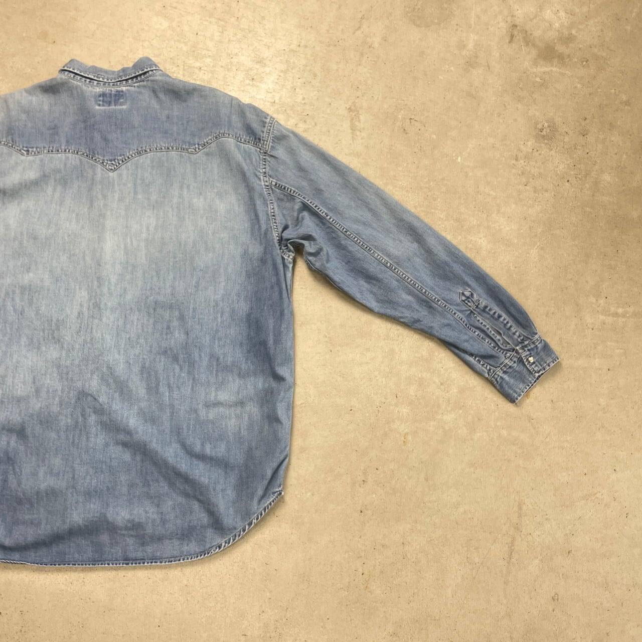 US古着 90s Levi's 長袖 デニム ウエスタンシャツ ヴィンテージ 90年代 Levi's リーバイス 長袖 デニムシャツ メンズ2XL 古着 90s