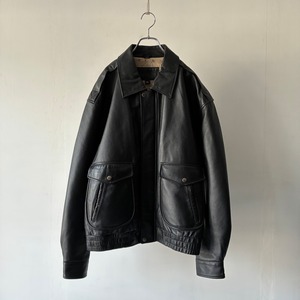 -ST.JOHN'S BAY- 00's A-2 type leather jacket