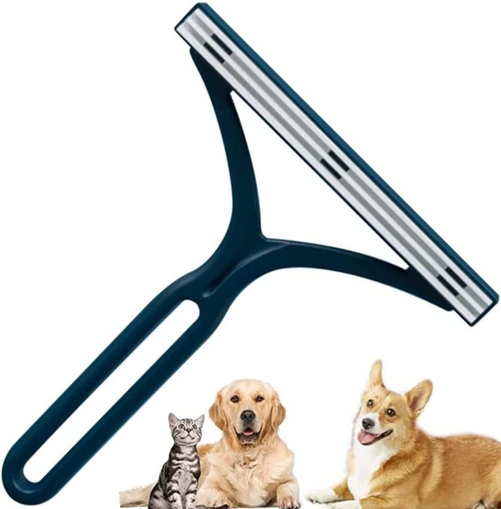 【特価処分】抜け毛取り 毛玉取り ホコリ取り 猫 犬用抜け毛クリーナー ペット毛 掃除ブラシ 布団 カーペット 衣類 寝具 シート ソファー用 ほこり取り お手入れ用品 洋服ブラシ (ネイビー)
