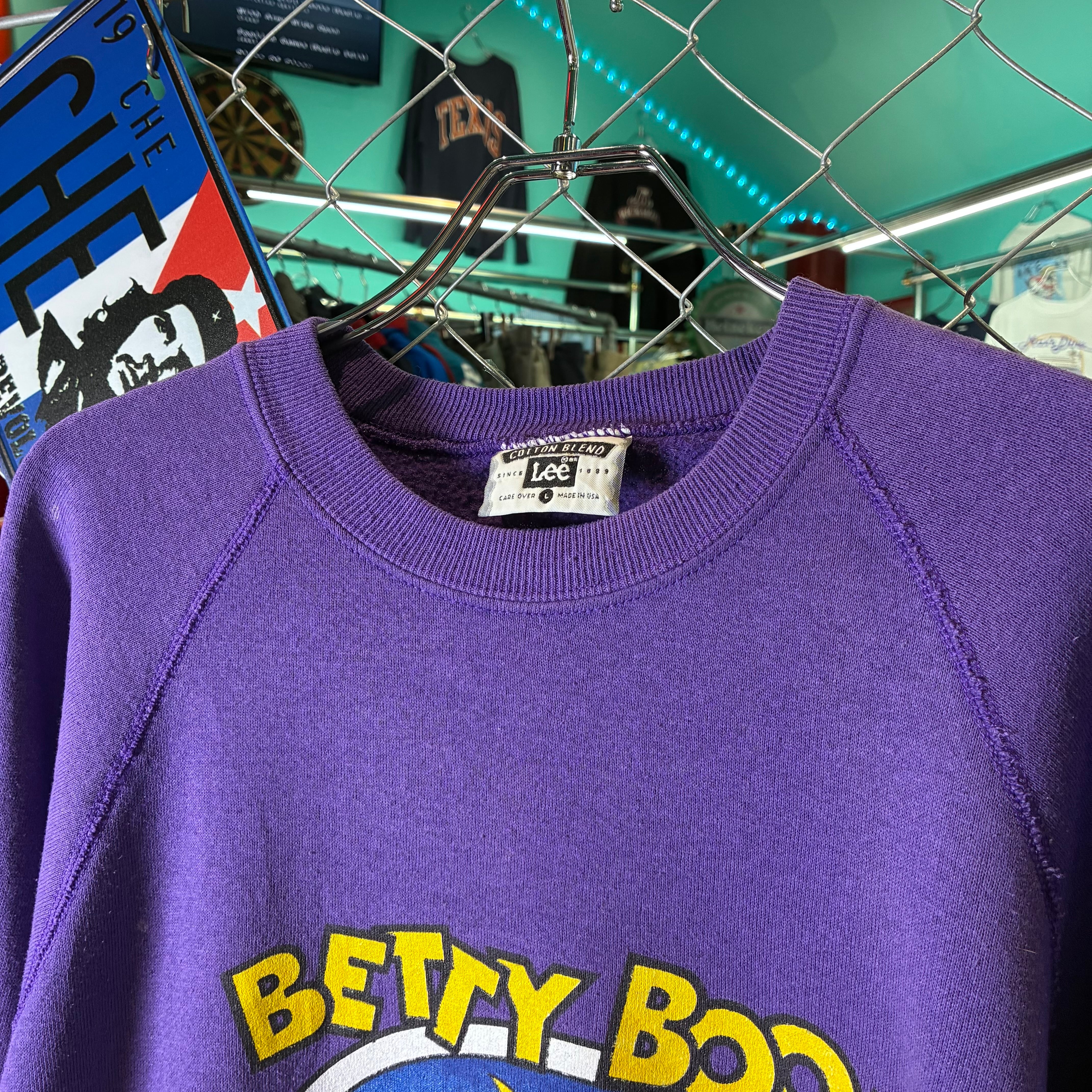 90s USA製】Lee Betty Boop ヴィンテージスウェット 紫 ベティちゃん
