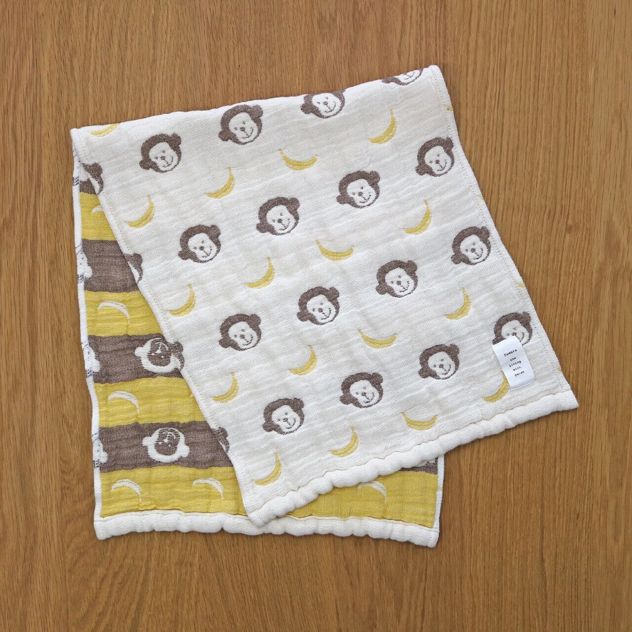 六重織ガーゼ フェイスタオル　おさる | fuwara powered by BASE