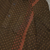 pattern polo shirt brown