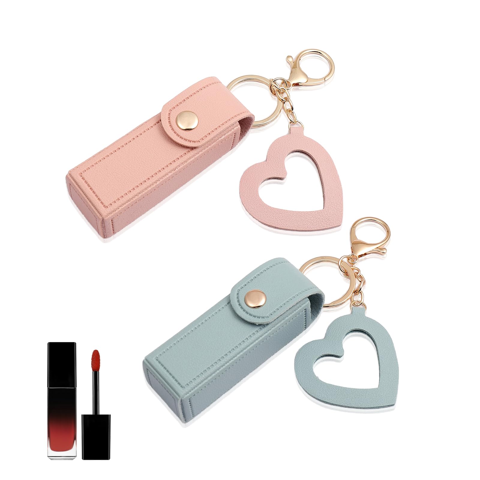 新品・未使用  ミニリップ4本セット＋ポーチ付 数量限定 特価在庫】[happykau] リップケース 2個セット リップポーチ 口紅