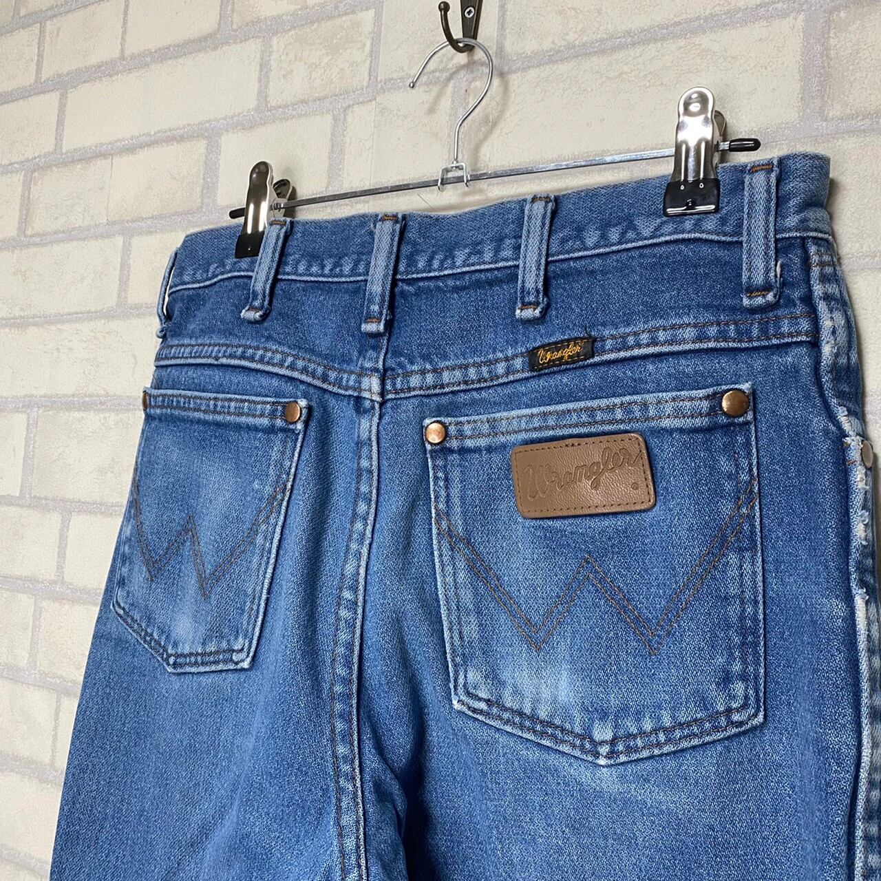 W29×L34】wrangler デニムパンツ コットン100% 革パッチ | 古着 W29×L34】wrangler デニムパンツ コットン100% 革パッチ | 古着