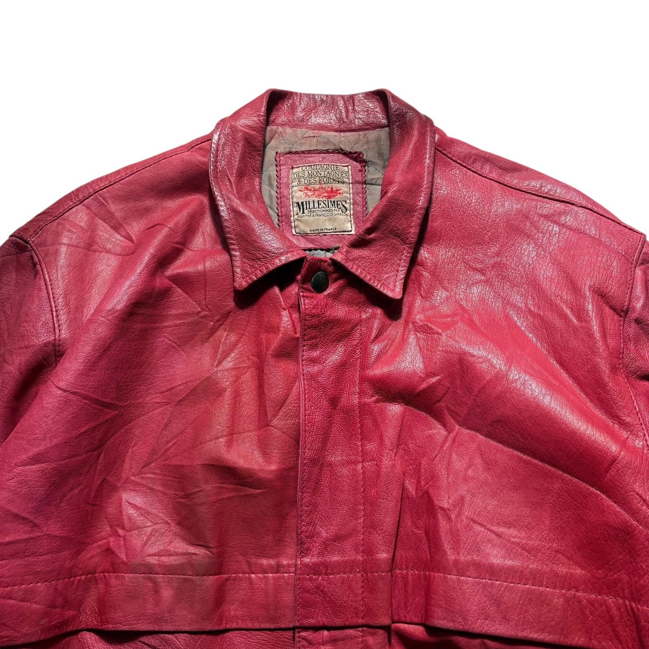 vintage 1980’s MARITHE FRANCOIS GIRBAUD red leather coverall with jacket