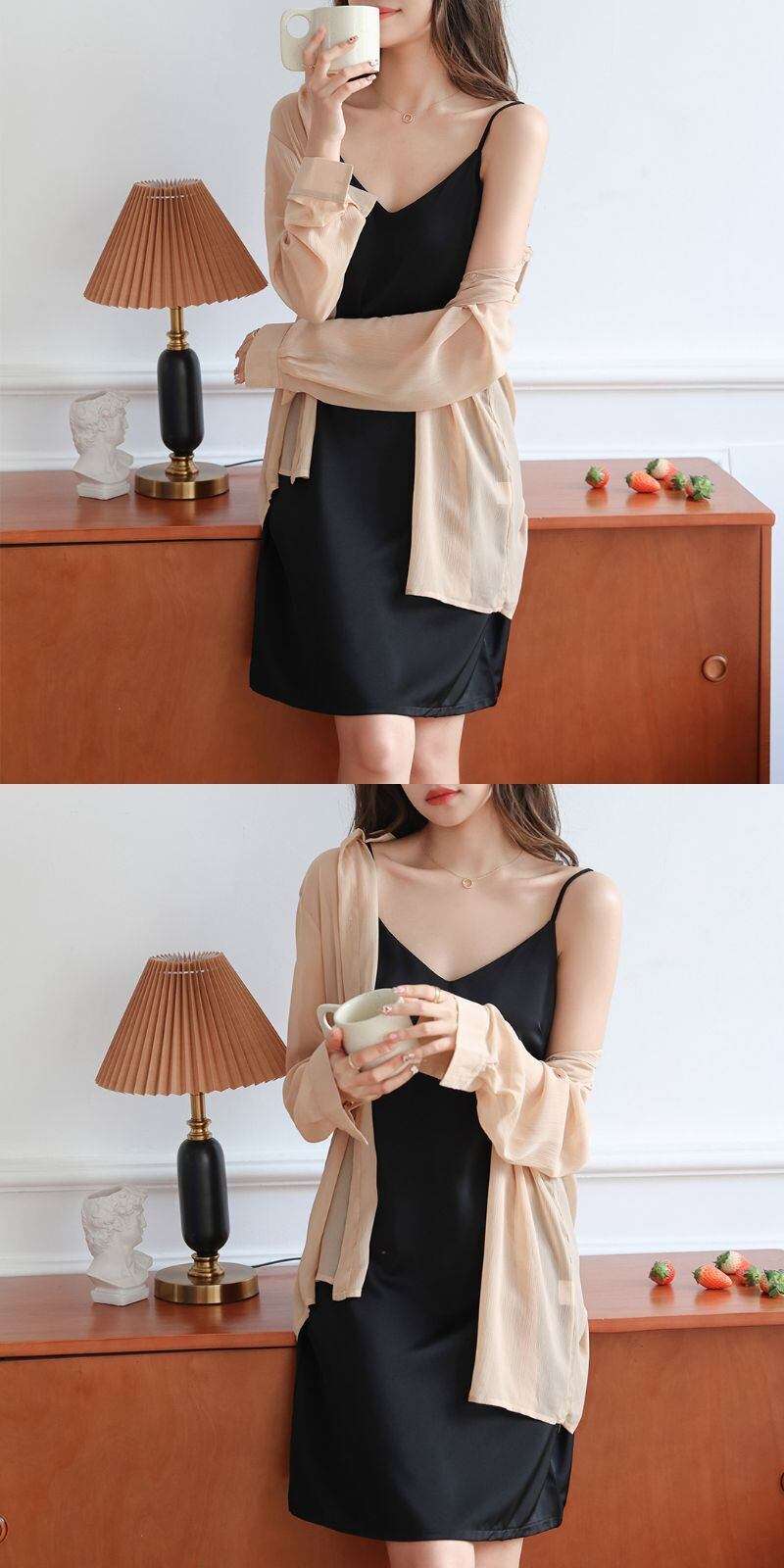 メール便】カップ付き インナーキャミワンピース／tops2129 | DAY