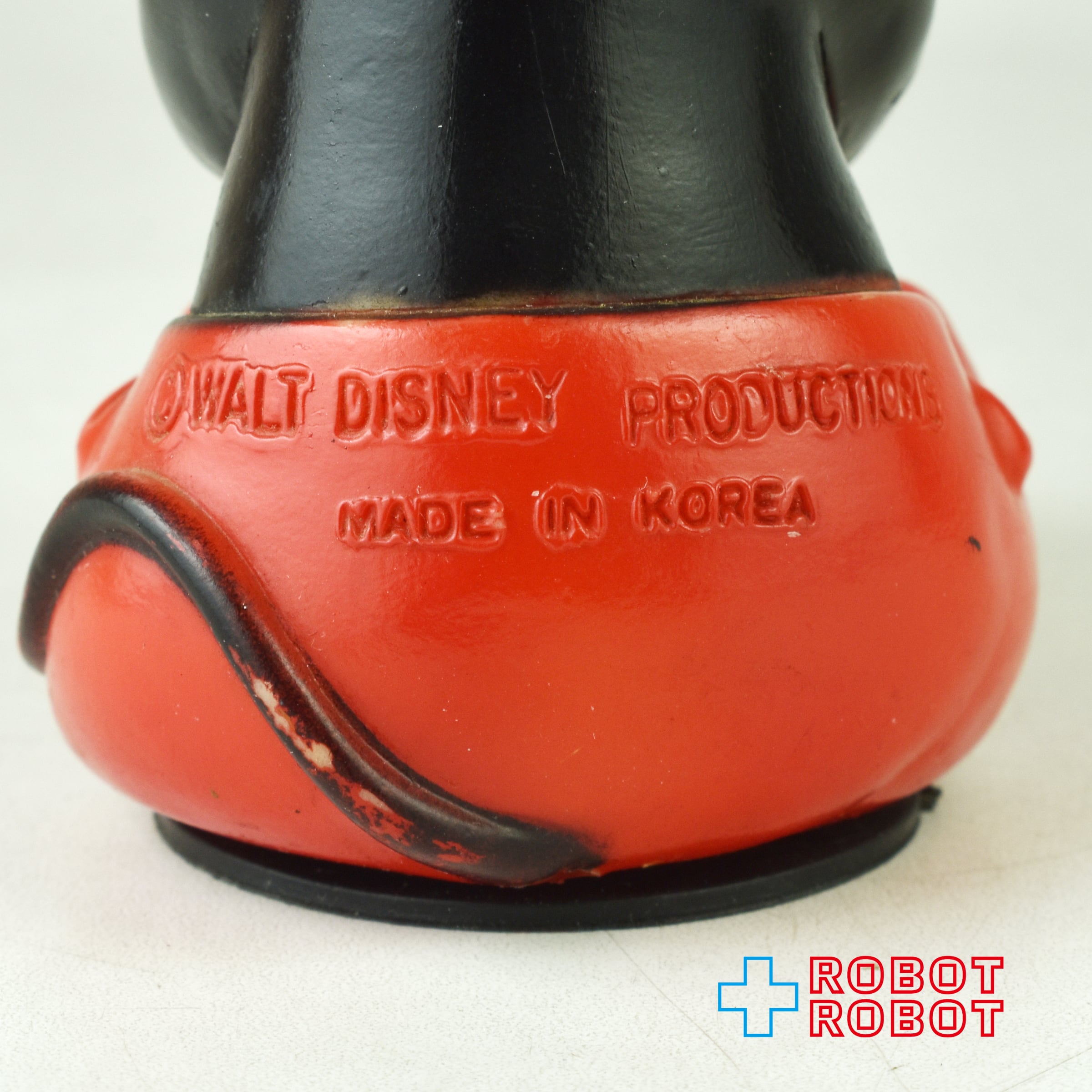 ディズニー ミッキーマウス おすわり ソフビ貯金箱 ラバードール KOREA