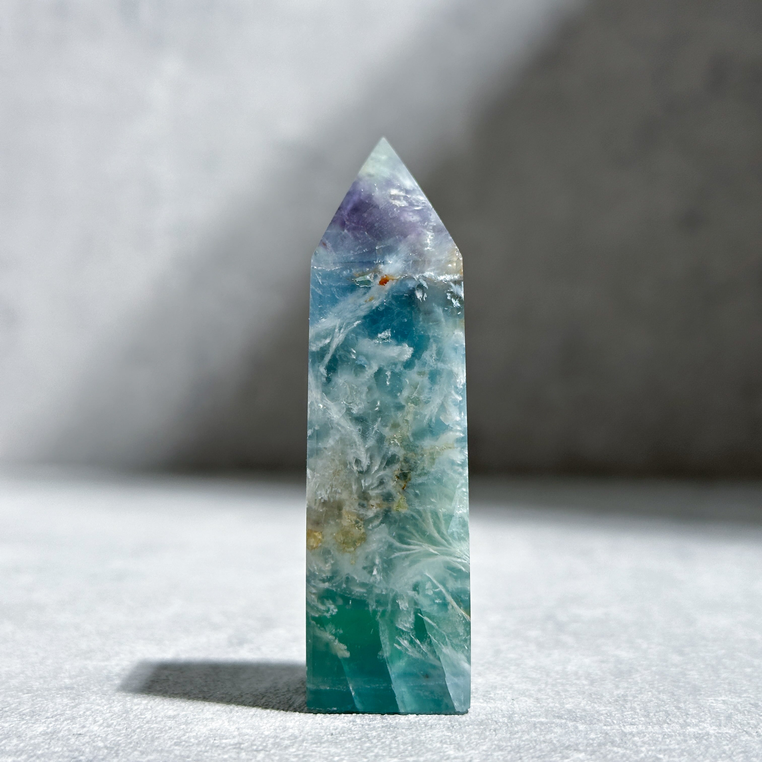 エンジェルフェザーフローライトタワー型32◇ Angel Feather Fluorite