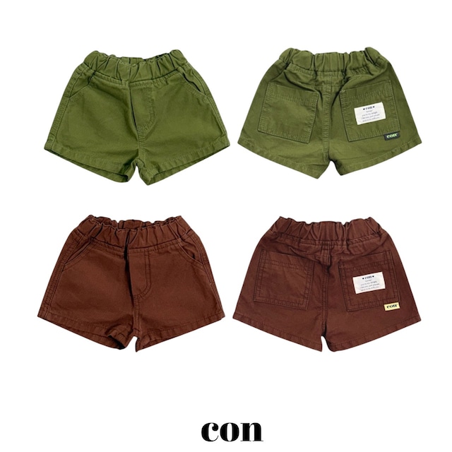 【取寄】con|warm tone shorts|ウォームトーンショートパンツ|XXS-M(1-4号)|toddler|26 autumn