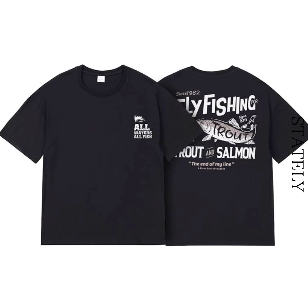 Fishing Message Print Tee/2color _T108・画像5