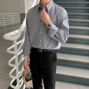 シンプルベーシックストライプシャツ　MT0080197